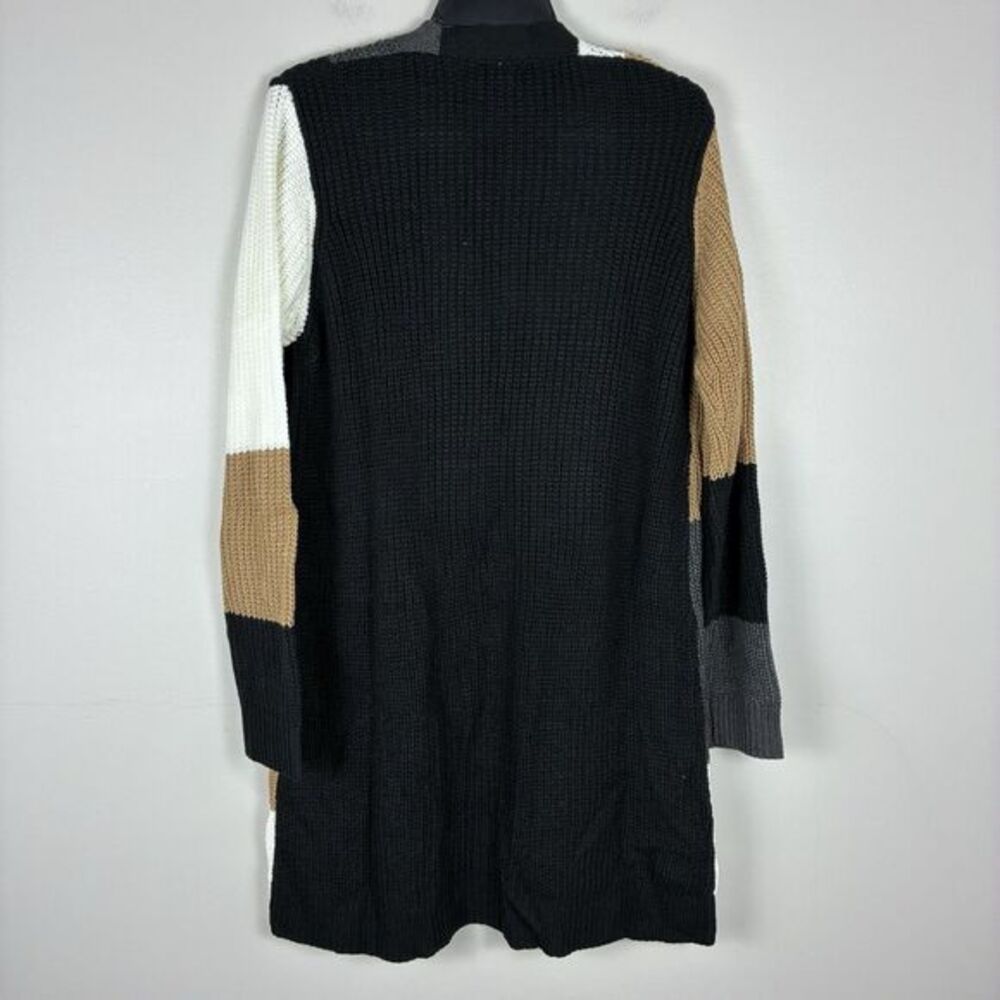 Fortune + Ivy Stitch Fix Long Open Cardigan Sweater Sz L Stripe Cozy Classic New - Picture 3 of 7